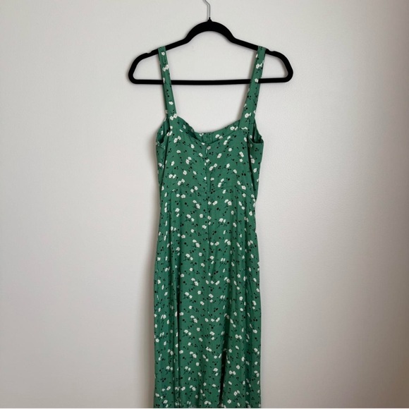 Reformation Green Floral Midi Dress - Picture 6 of 7